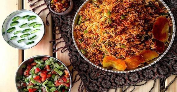 طرز تهیه لوبیا پلو با گوشت چرخ نموده ؛ یک غذای ایرانی خوشمزه