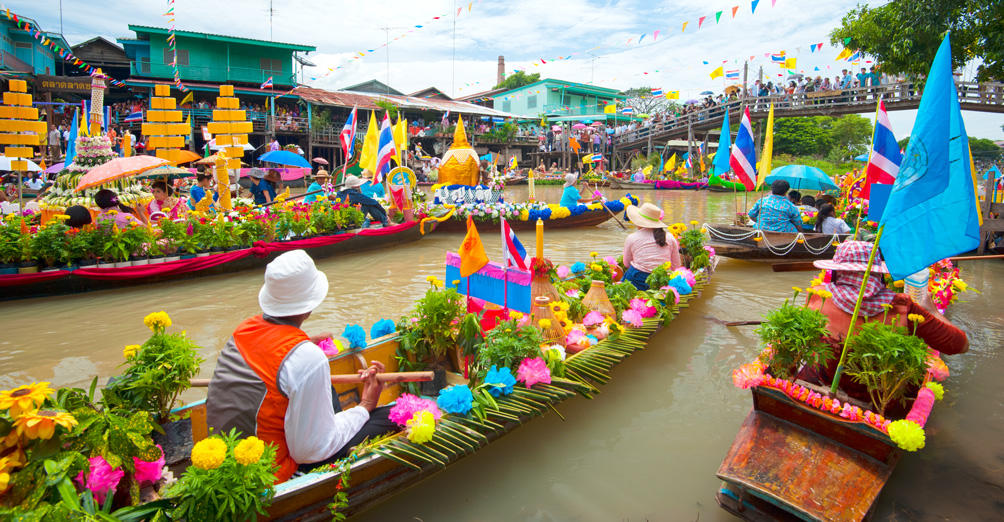 floating market زیباترین جاذبه های تایلند